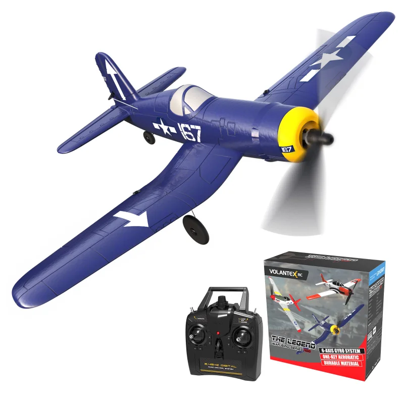 

F4U Corsair RC Plane EPP 761-8 400mm Wingspan RC Airplane One-key Aerobatic RTF Remote Control Aircraft Toys for Children Adults