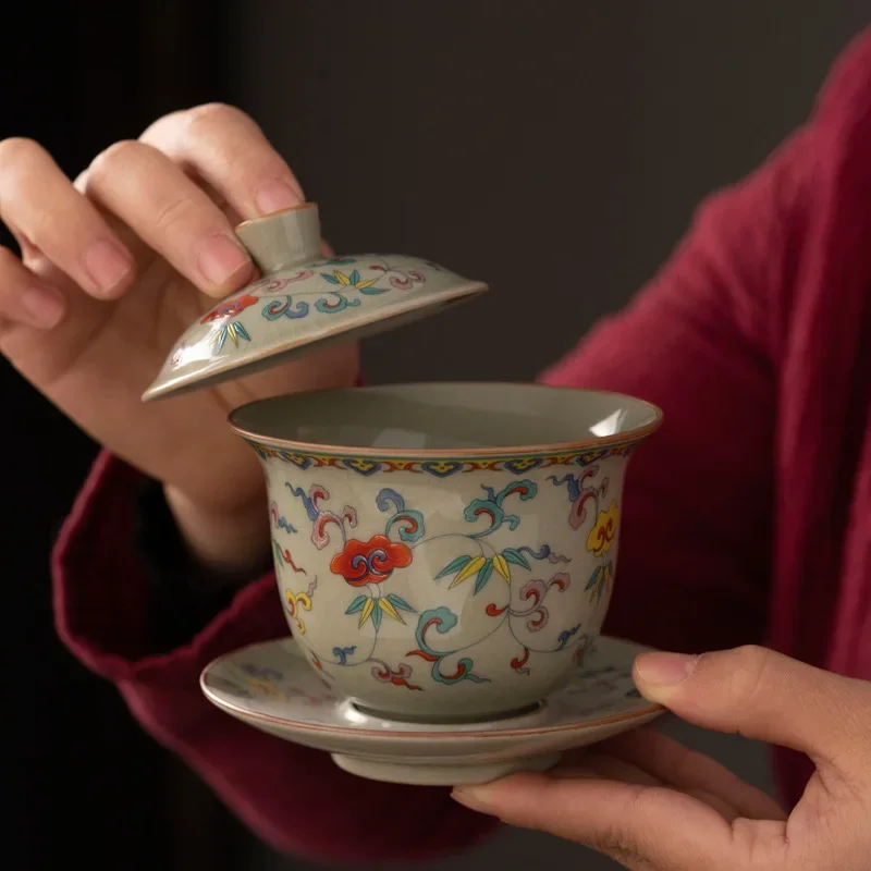 

Ru подставка для чая с крышкой, старинный керамический чайный набор