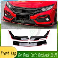car front bumper lip spoiler splitter diffuser detachable body kit cover guard for honda civic 10th hatchback si 2020 2021