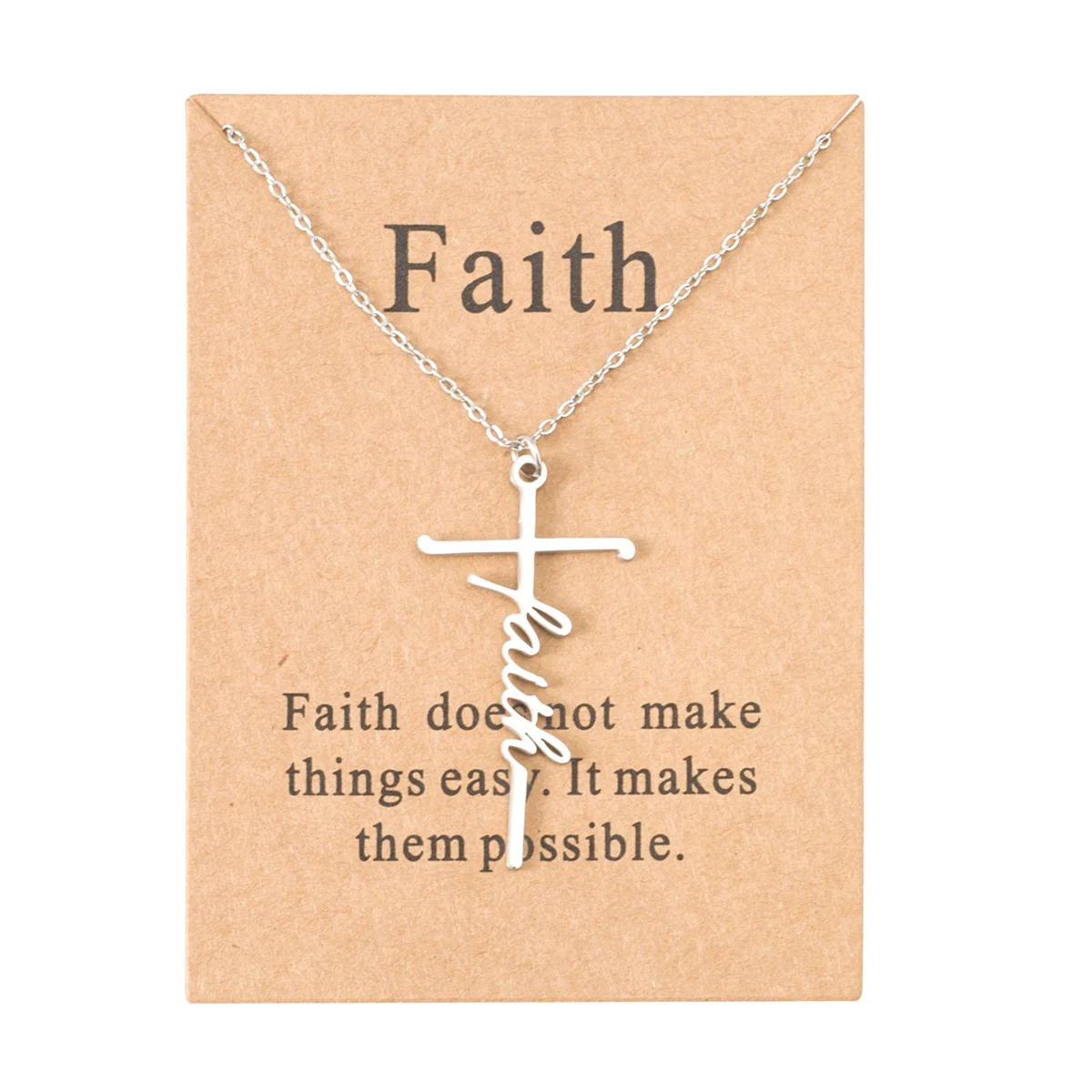 Stylowy naszyjnik z krzyżem ze stali nierdzewnej dla mężczyzn i kobiet napisem „Be Still” obrazem Jezusa Etniczny design ...