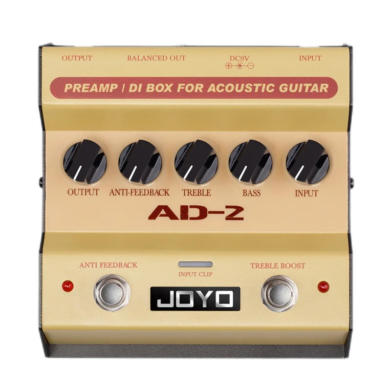 

JOYO AD-2 Portable Acoustic Guitar Pedal Preamp DI Box High Sensitivity 2 Stage EQ Adjustment Knobs Effect Guitar Pedals Parts