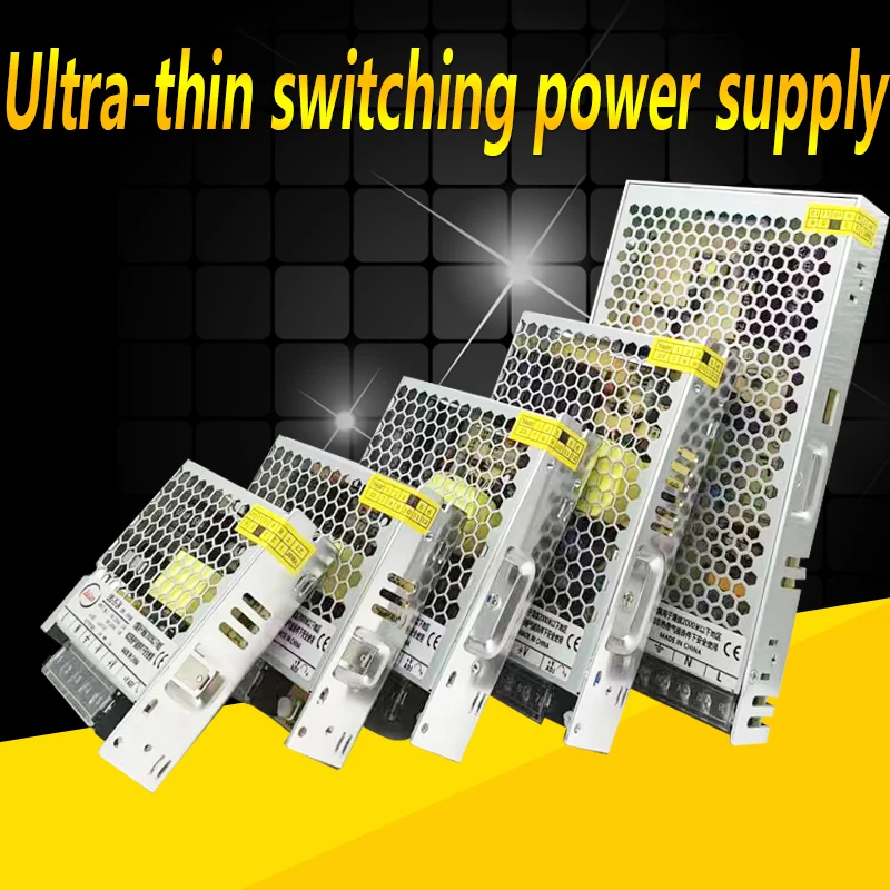 

Switching power supply LRS series new ultra-thin ac 110V 220V to DC12V 24V dc power supply 36v 48v 35/50/75/100/200/350w smps