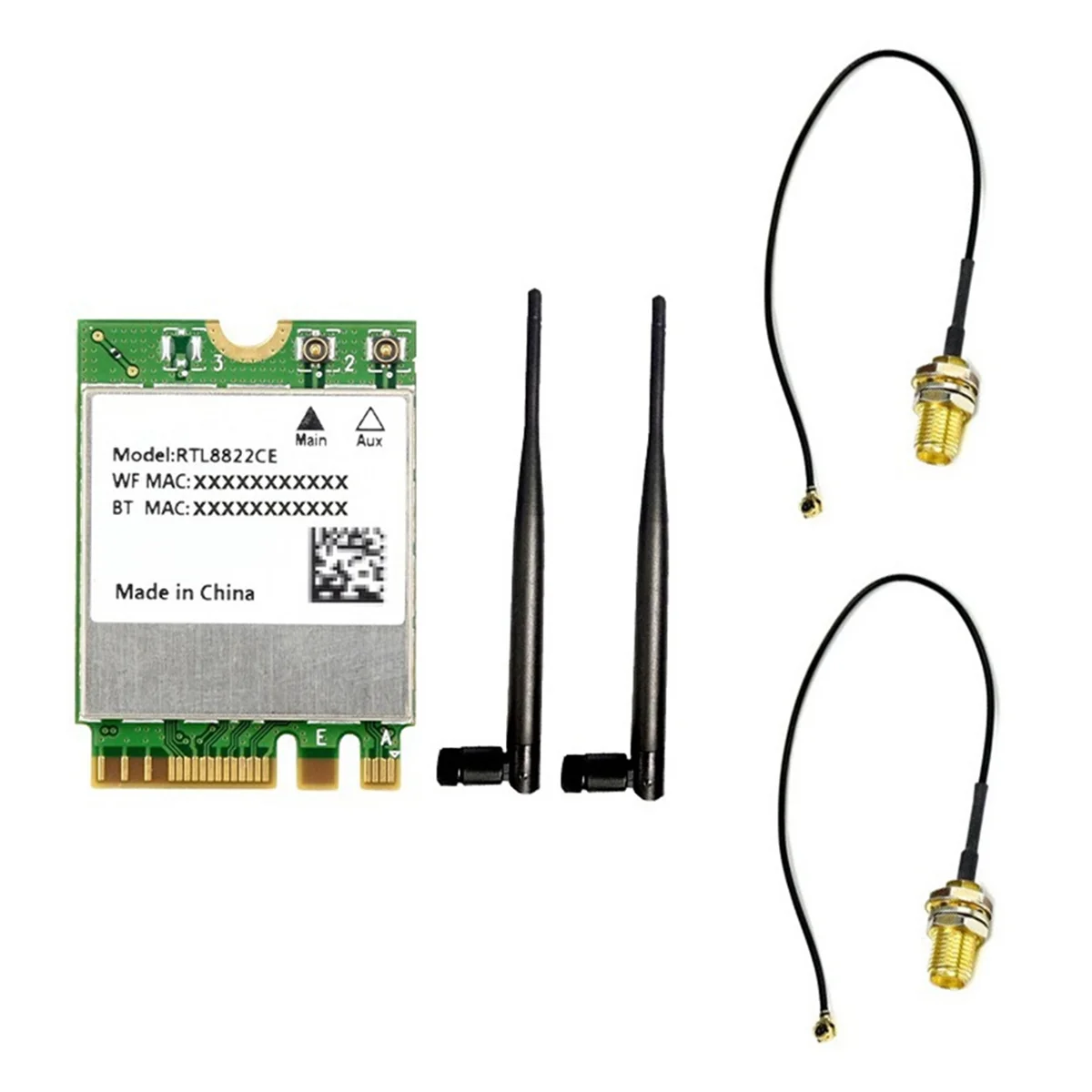 FUFU RTL8822CE Беспроводная сетевая карта Двухдиапазонная 2,4G5G M.2 AE Key WiFi-карта Bluetooth 5.0 Поддержка ноутбука Win1011 Linux (art.: 3920cff76317e) - 3920cff76317e