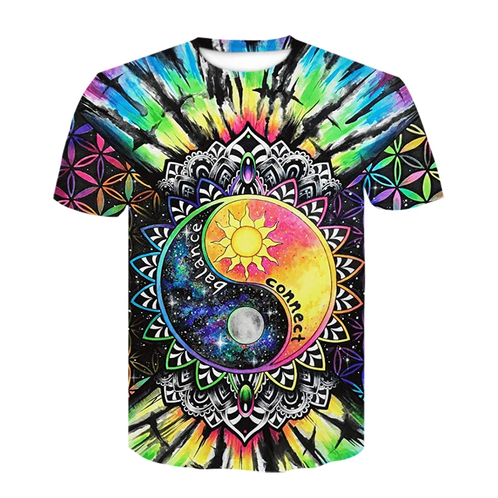

2023 New Fashion Hip Hop T Shirt 3D Print Color Oversized Clothes Tees Tops Men Women Meditation/Tai Chi ASTROWORLD T-Shirts