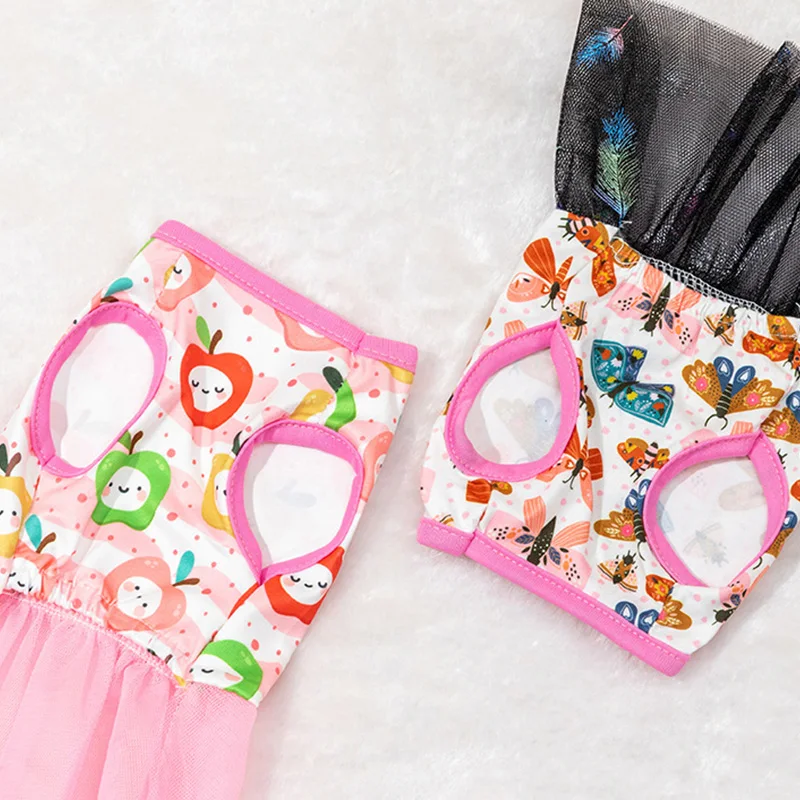 Дешевое летнее платье с принтом для собак и кошек модная одежда щенков кружевная