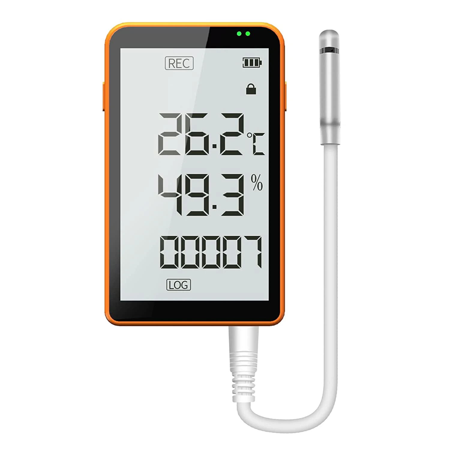 

GSP-80 Digital Temperature and Humidity Data Recorder Removable Buffer Probe Refrigerator Thermometer with LCD Display
