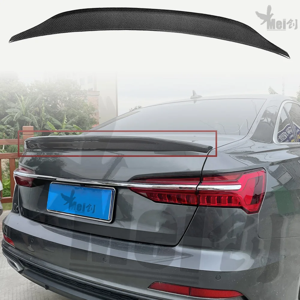 Фото Подходит для модифицированной бельгийской модели Audi A6 S6 RS6 19–24 годов с направляющей пластиной из углеродного волокна Turbulence и фиксированным крылом. №3