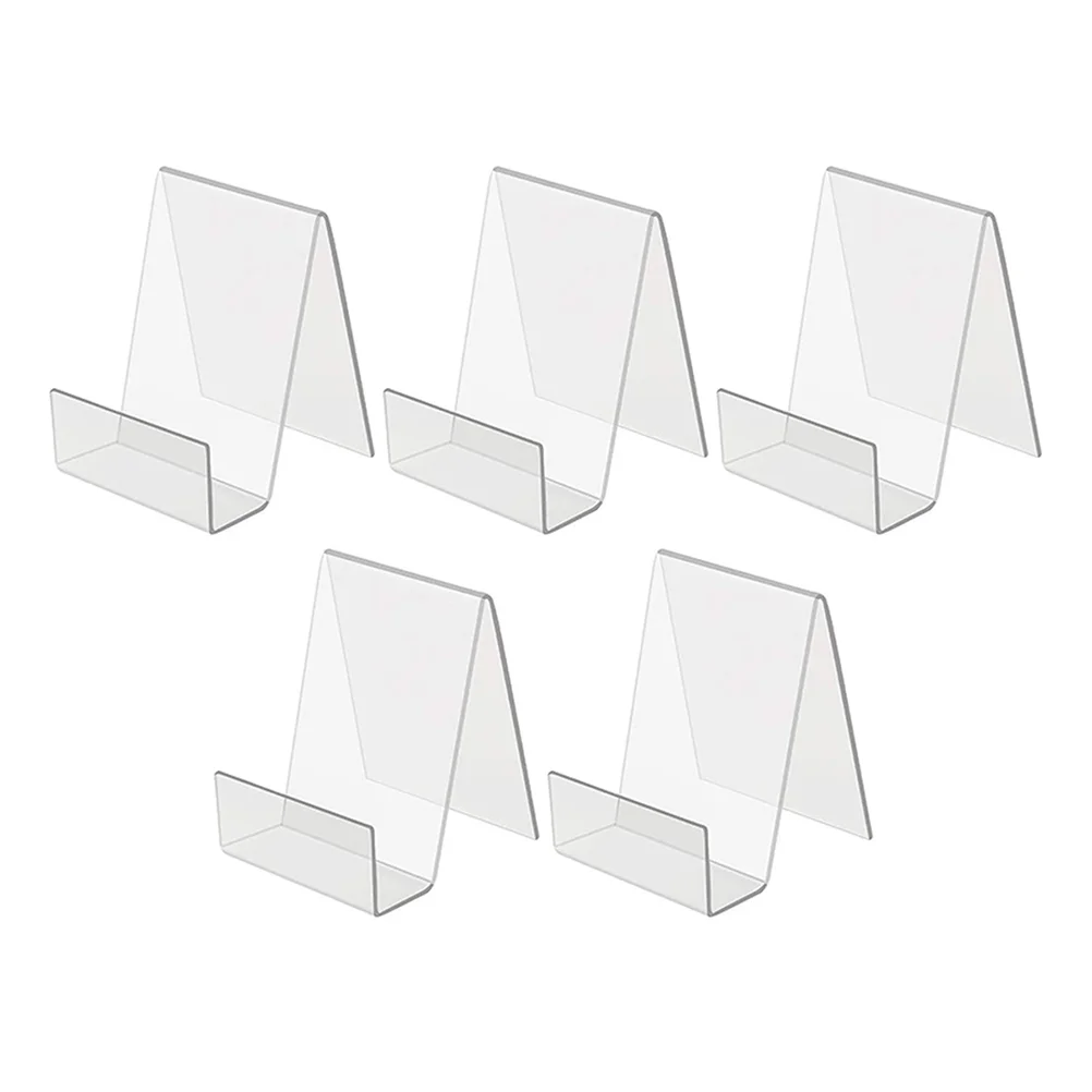 

5pcs Acrylic Book Stand Clear Book Display Stand for Library Bookstore Shop