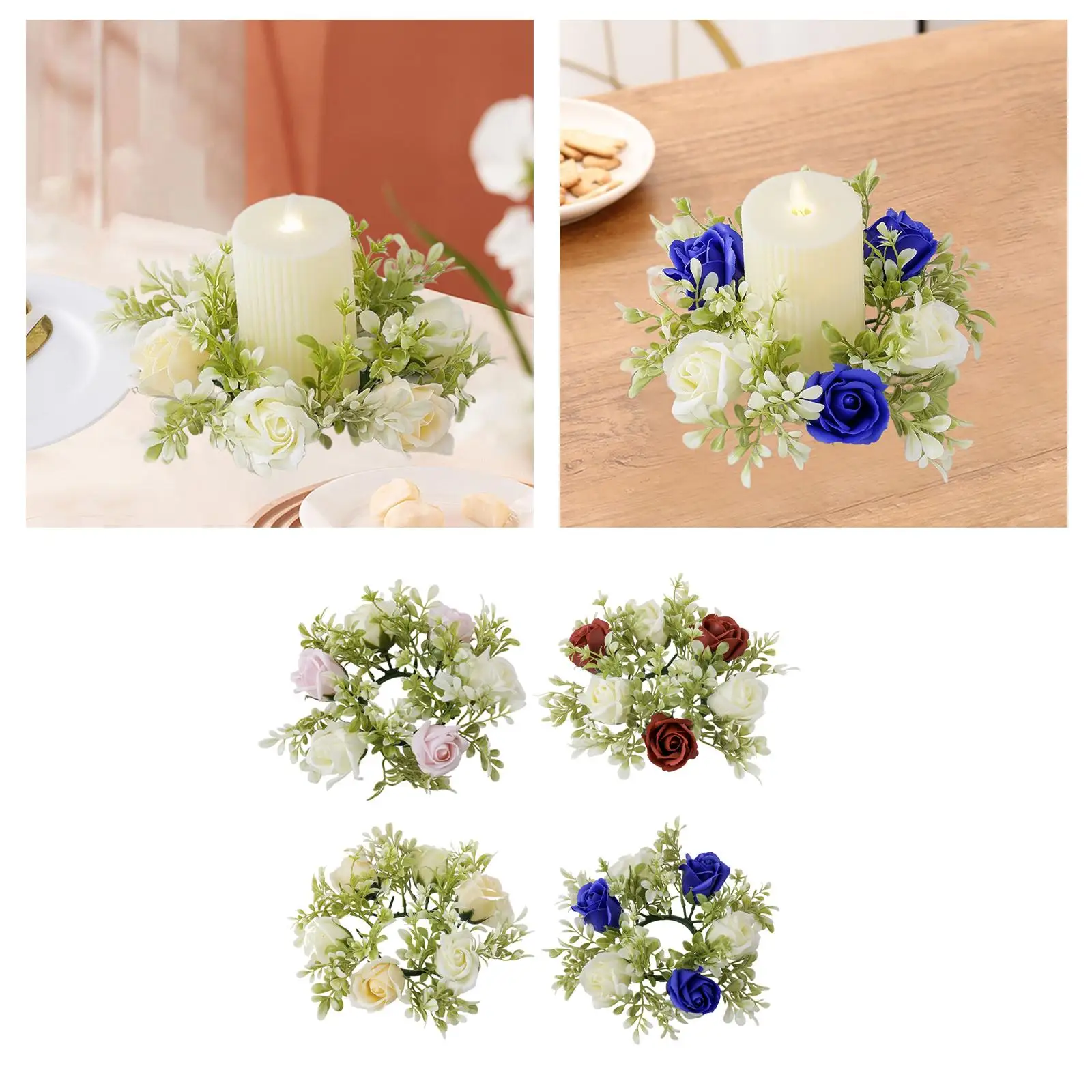Искусственный цветок свеча кольцо центральная часть стола искусственные