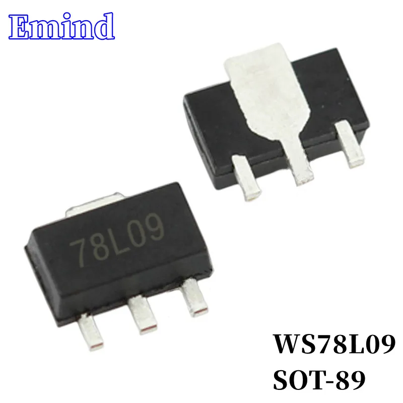 

200/500/1000/2000Pcs WS78L09 78L09 SMD Low Dropout Regulator SOT-89 LDO 3-terminal Regulator IC
