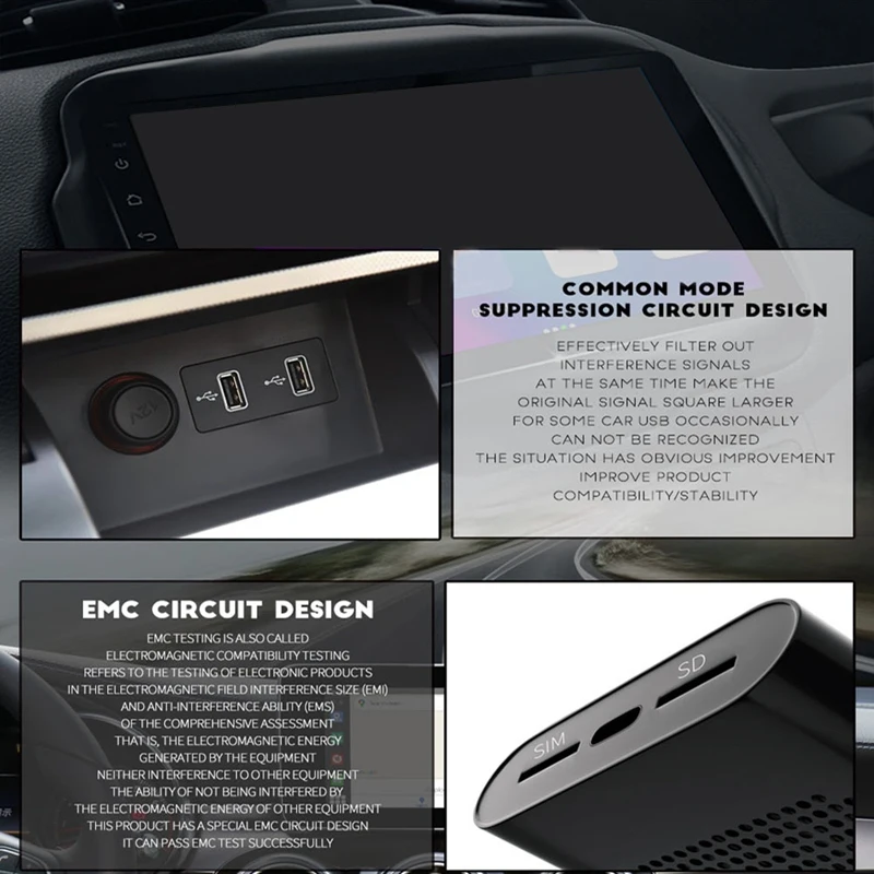 4 + 64 ГБ Carplay AI Box Android 10 Qualcomm 6125 встроенная совместимая беспроводная автомобильная