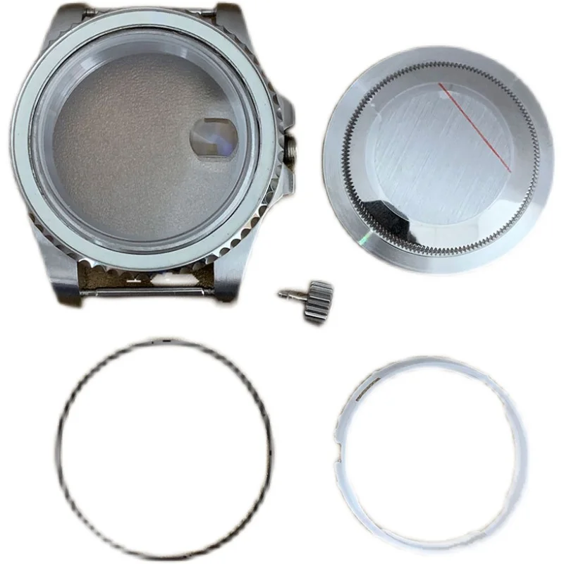 40mm Watch Case Fine Stainless Steel Accessory Sapphire Mirror Fit Miyota8215 8205 Mingzhu 2813 Movement Automatic Movement