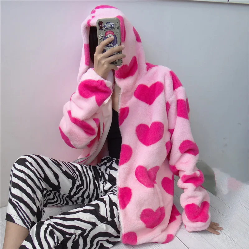 

2022 Korean Fashion Gothic Y2k Streetwear Women Winter Love Print Knitted Pullover Sweater Goth Punk Harajuku Long Tops Sweaters