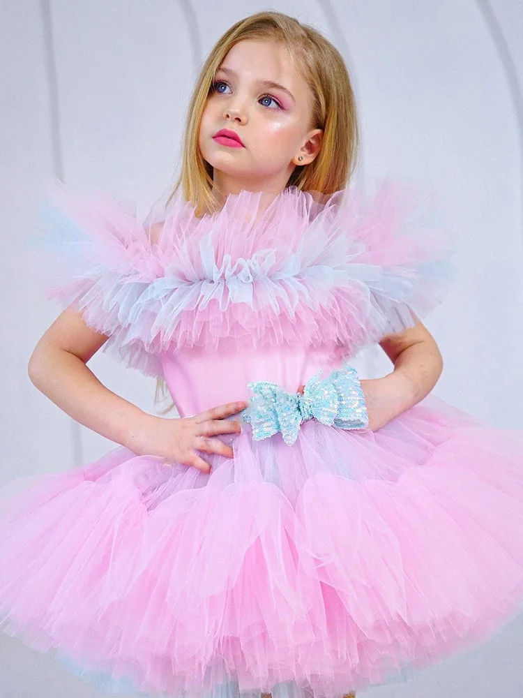 Новинка 2024 платья для девочек официальных мероприятий платье балета с большим