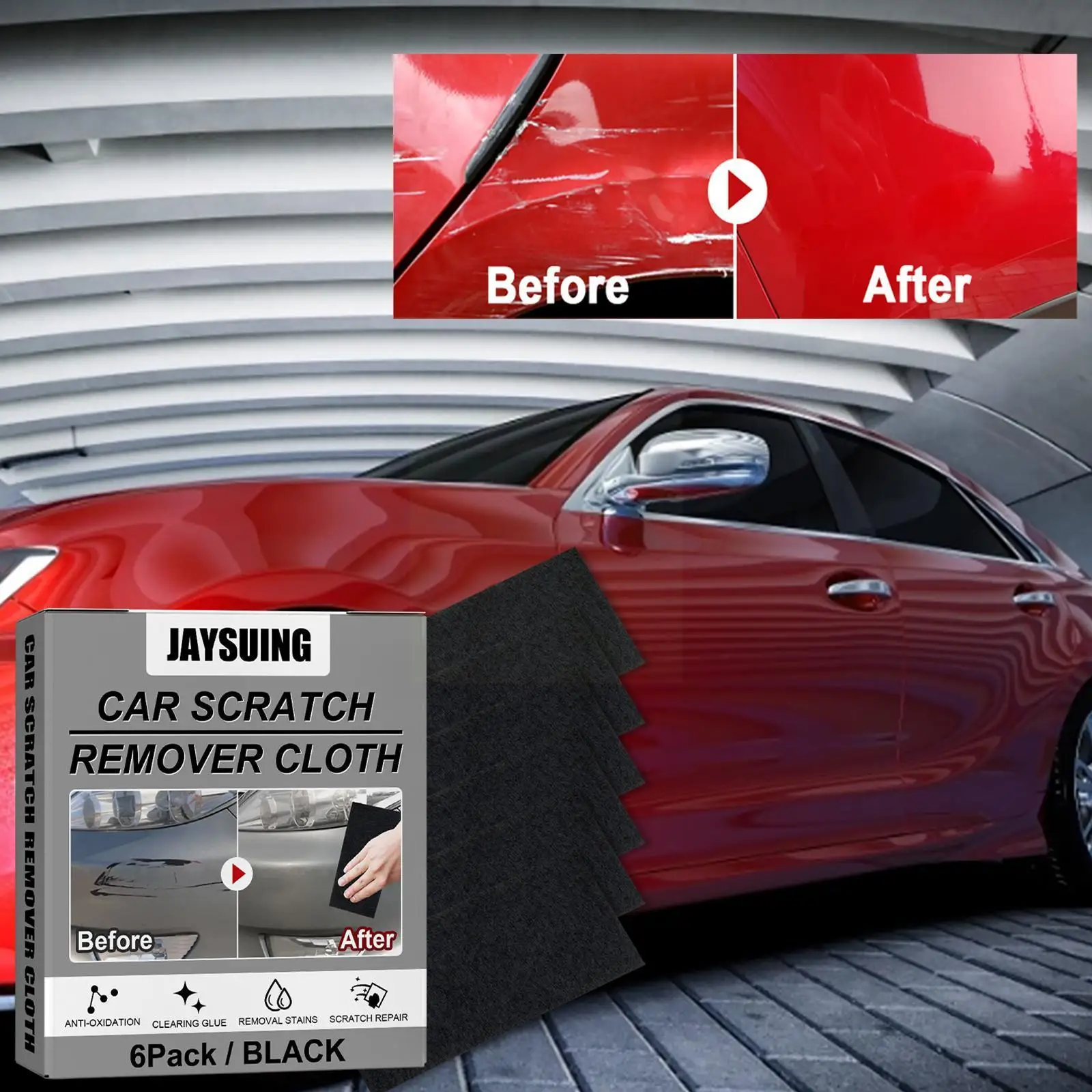 

Car Scratch Repair Cloth Magic Remover Paint Eraser Maintenance Accessories Repair Cloth Wash Scratch E7n3