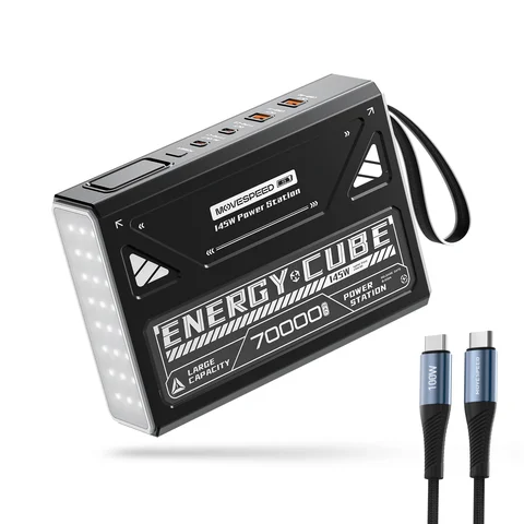 MOVESPEED Z70 Pro Max 70000 мАч Power Bank 140 Вт Электростанция с быстрой зарядкой Внешний аккумулятор Powerbank для ноутбука Кемпинг Открытый