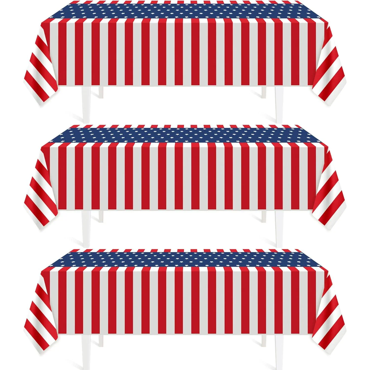 Набор Патриотических Скатерть Из 3 Одноразовых Пластиковых Прямоугольных 54x108