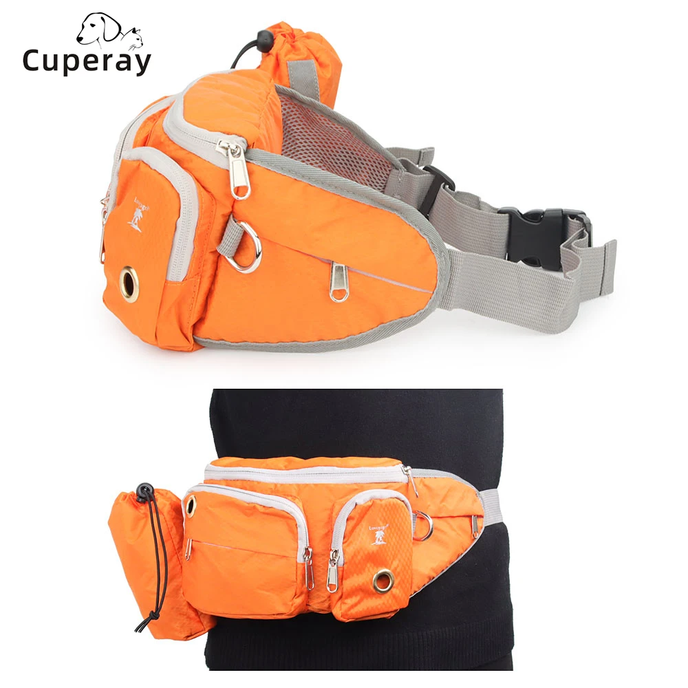 

Running Waist Multi-function Fanny Pack Treat Pouch Dog Training Waist Bag Travel Sports Pet Bag Carry with Water Bottle Holder