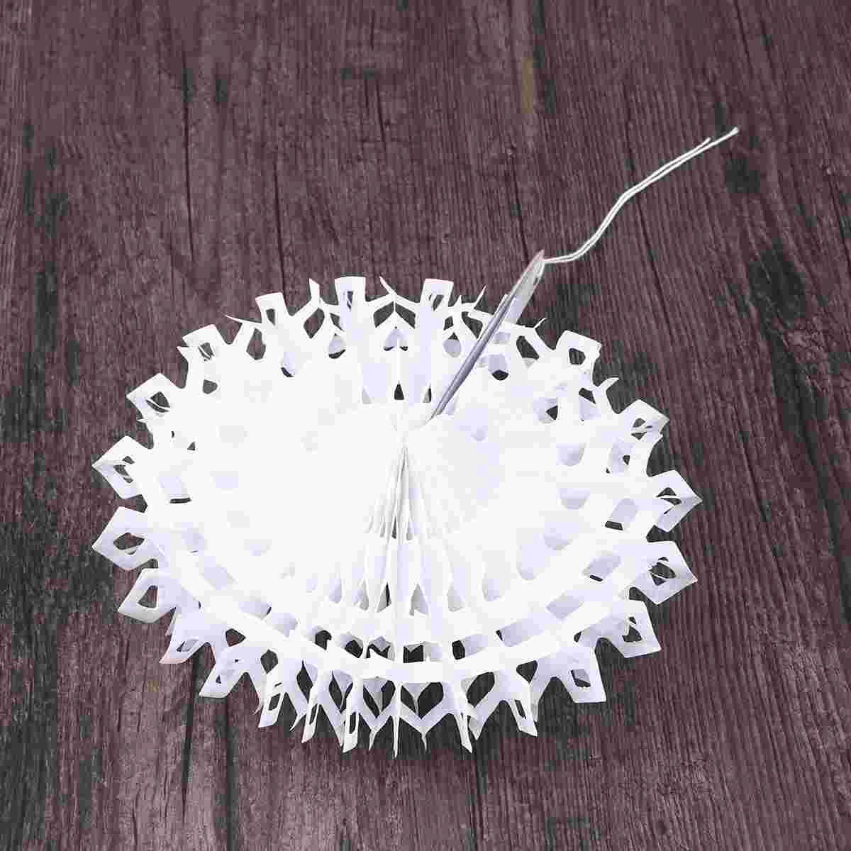 

10 Pcs Round Paper Fans Party Supplies Hanging Decor Christmas Bronzing Wedding Baby Decoration Hand