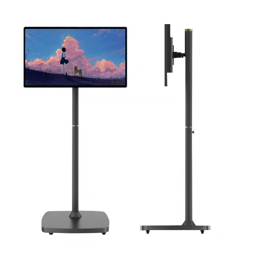Фото 32-дюймовый белый LED-телевизор с подсветкой, Smart TV на Android 10, портативный сенсорный ЖК-экран, питание от аккумулятора, высокое разрешение №2