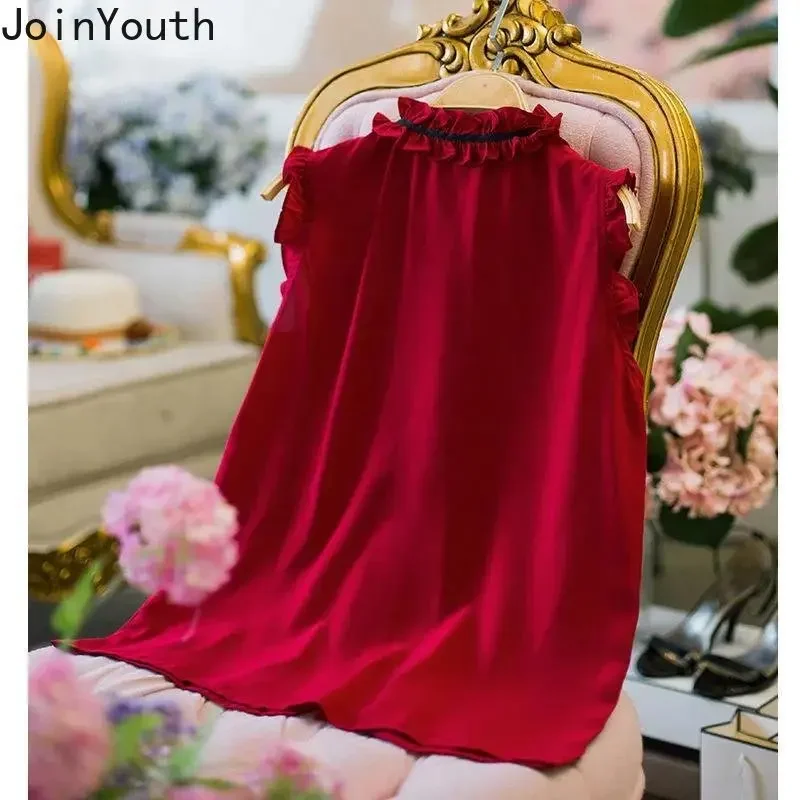 Женская блузка с оборками шикарная Винтажная летняя модель 27m661 2023