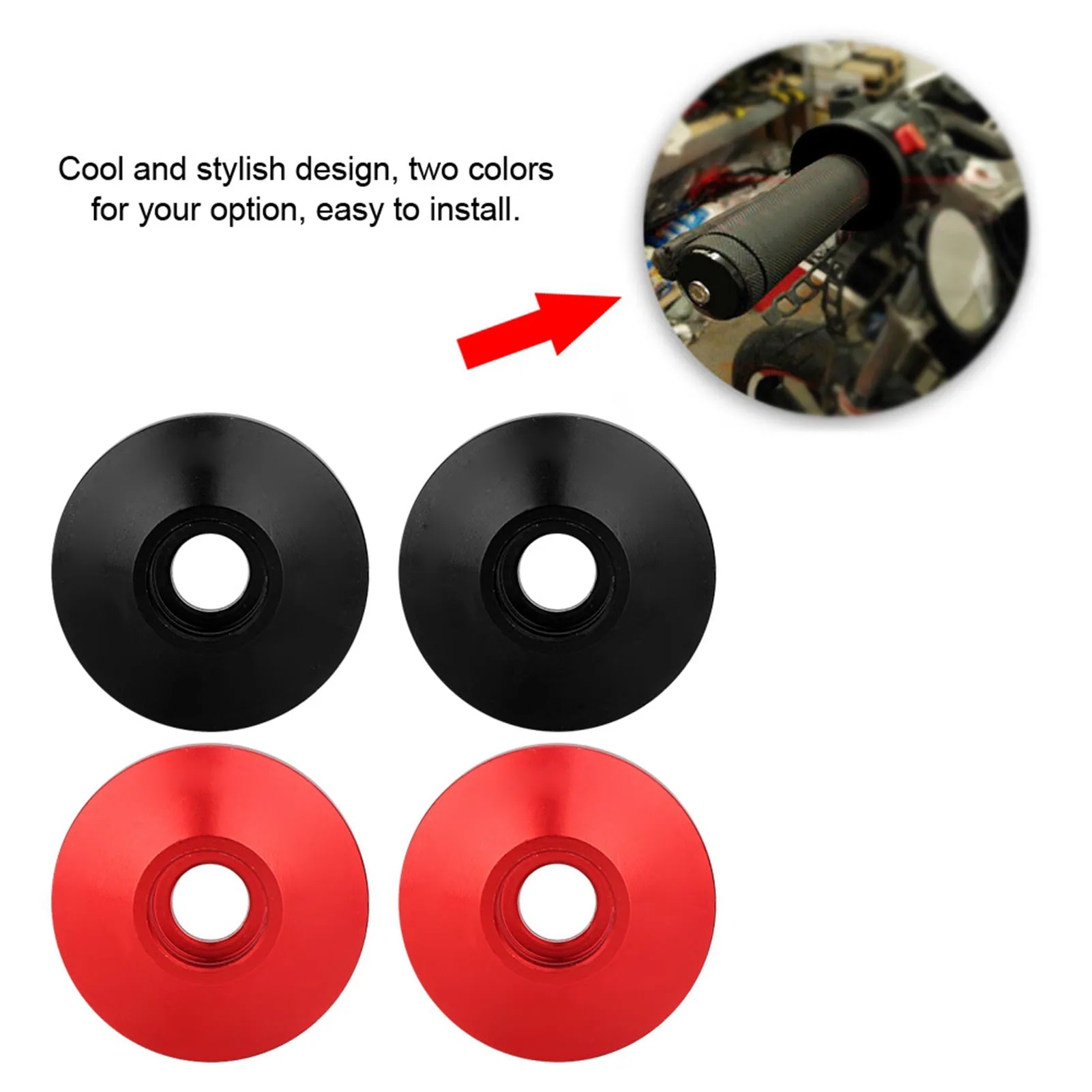 1 пара универсальные алюминиевые Заглушки для Руля Мотоцикла