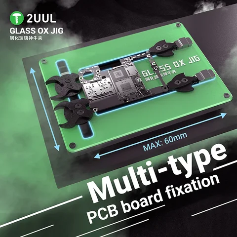 2UUL BH21 GLASS OX JIG Универсальный держатель печатной платы телефона, термостойкое приспособление для материнской платы для ремонта платы мобильного телефона