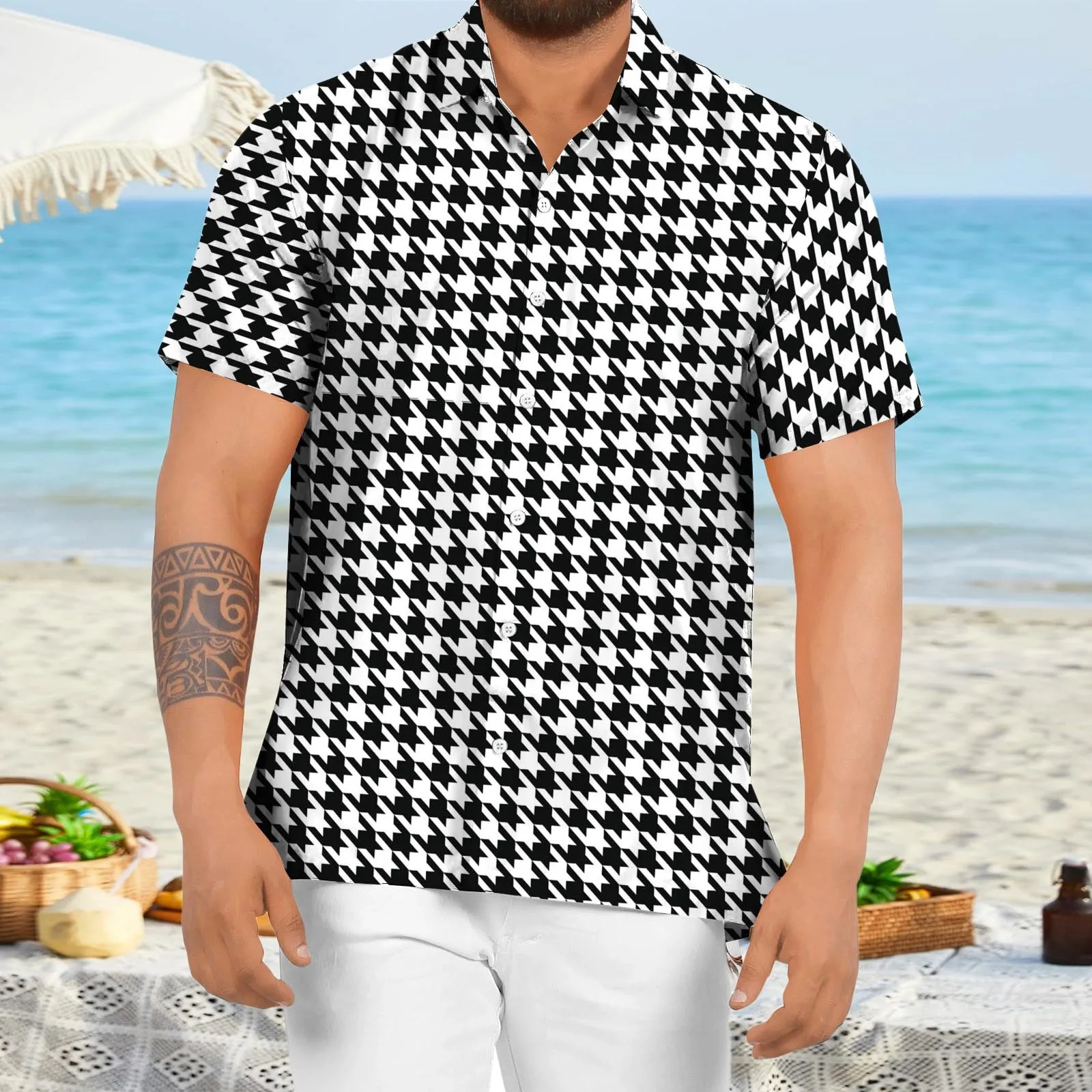 

Casual Summer Tropical Beach Sleeve Casual Spring Button Down Shirts Floral Short Mens Men Shirts White Long Sleeve Tops for Men