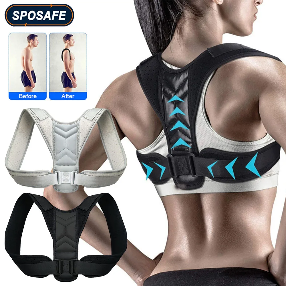 Medical Adjustable Back Posture Corrector Shoulder Clavicle Support Correction Belt for Men Women Humpback Seated Corrector
