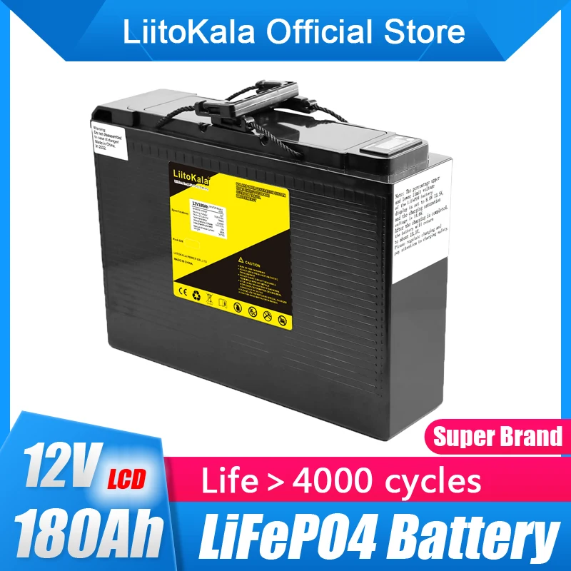 

Аккумулятор LiitoKala LiFePO4, 12 В, 4000 Ач, водостойкий, 100 циклов