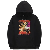 anime chainsaw man t shirts denji and power print hoodies streetwear men women fashion hooded sweatshirt oversized loose hoodie