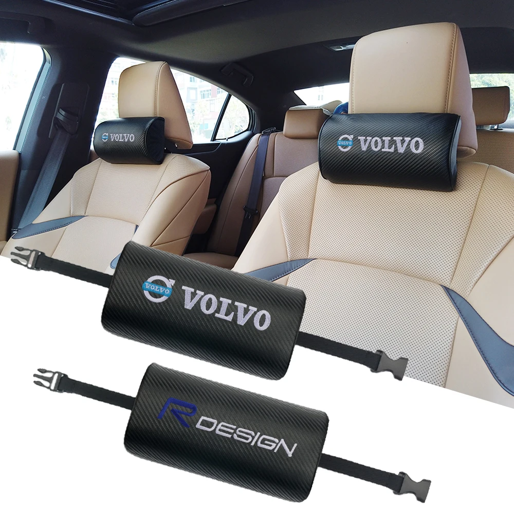 Массажная Кожаная подушка на подголовник автомобильного интерьера для Volvo Rdesign