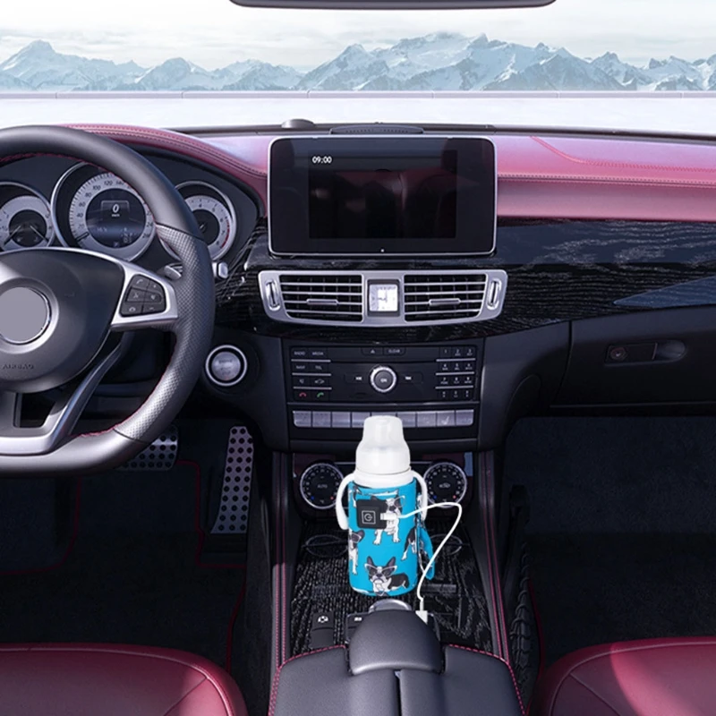 

Convenient Baby Bottle Warmer Three Gear Adjustable Infant Feeding Bottle Heated Adjustable Size USB Rechargeable Night