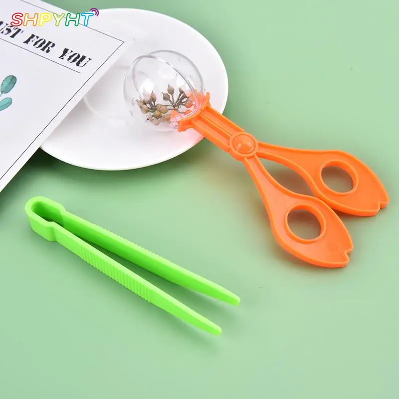 

Пластиковый набор игрушек для изучения природы для детей, инструмент для обучения насекомым-пластиковые Ножничные зажимы и пинцеты