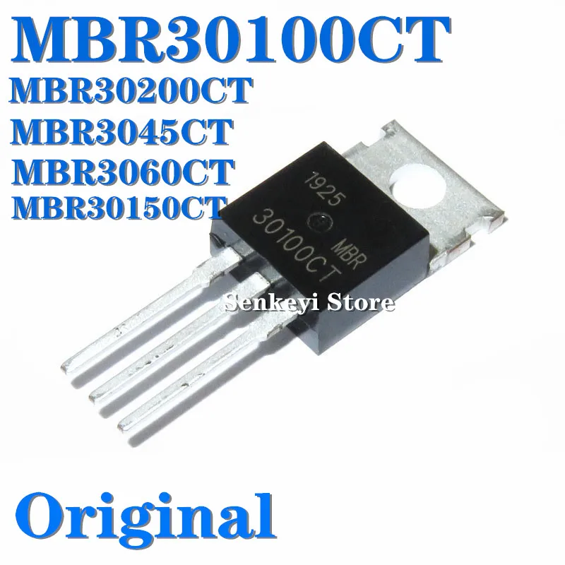 

5PCS In stock original B30100G MBR30100CT MBR30200CT 3045 3060 30150 30A 100V TO-220 schottky diode, upright TO220