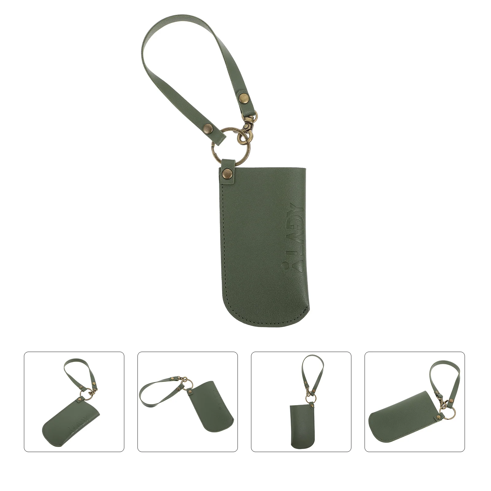 

1Pc Portable Key Chain Bottle Cover 60ml Sprayer Bottle Holder (Olive Green)