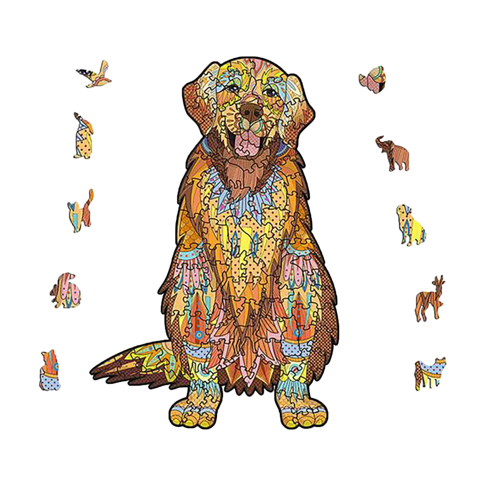 

Ferret Toy Violoncello Toy Puzzles Three- Animal With Special-Shaped Irregular Wooden Puzzles Puzzle Toy