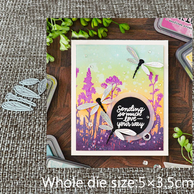 

Металлический трафарет XLDesign для рукоделия, пресс-формы, украшение в виде стрекозы, высечки для альбома, бумаги, тиснения для рукоделия