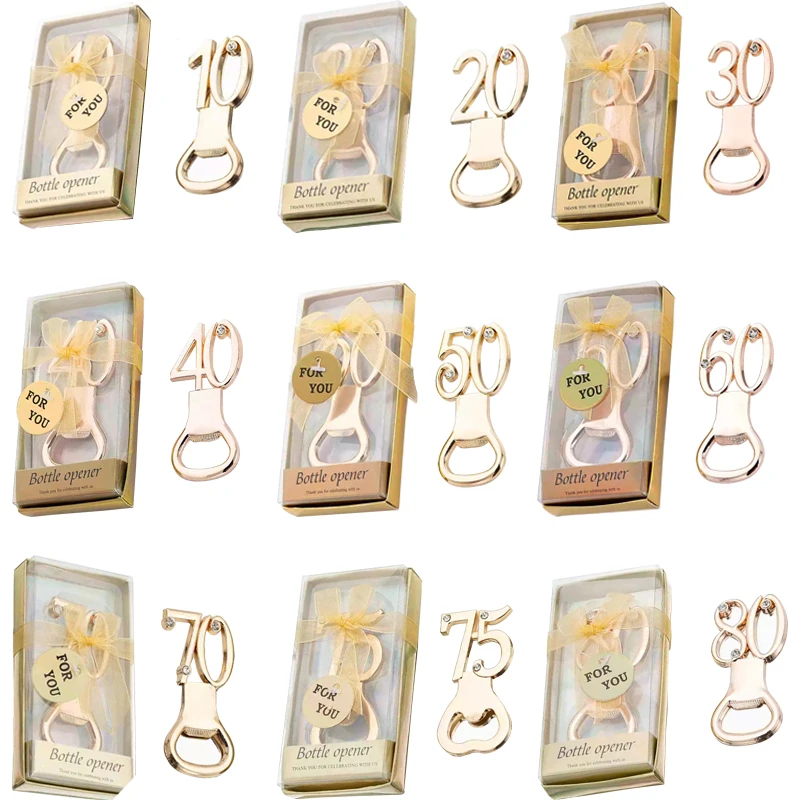 

Various Bottle Opener with Numbers Wedding Gifts for Guests Anniversary Party Gifts Package Beer Opener Bar Decoration Tools