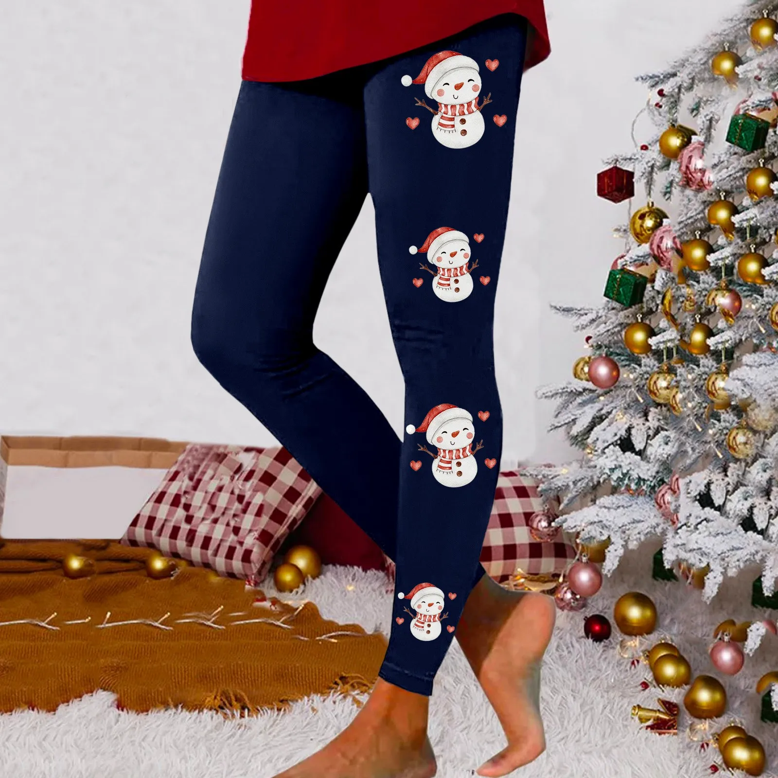 

Legging Girls Winter Leggings For Women Suitable Workout Out Leggin Christmas Print Tight pants Soft Stretchy Leggings
