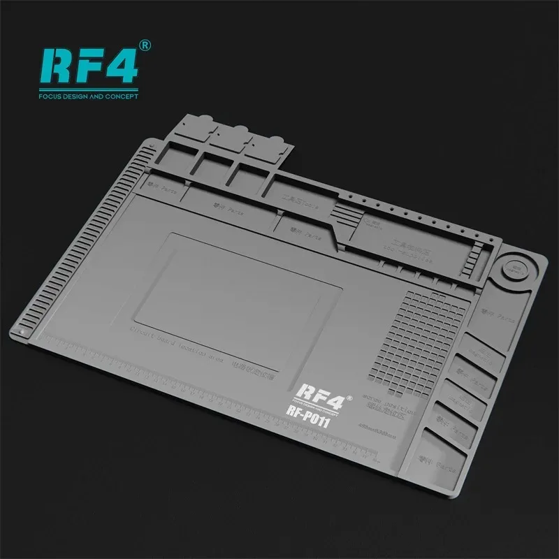 Фото RF4 RF-PO11 Антистатический термоизоляционный коврик с высокой термостойкостью для пайки микросхем BGA на материнских платах мобильных телефонов №4