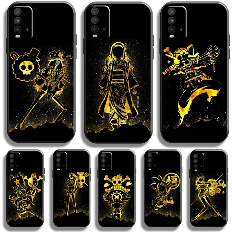 

Anime One Piece Dragon Ball For Xiaomi Redmi 9T Phone Case For Redmi 9T Case Black Carcasa Liquid Silicon Soft Funda