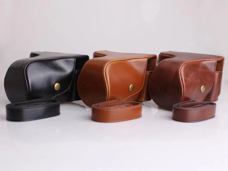 Кожаный чехол для фотоаппарата ремешок смартфона Sony с объективом 18-55 мм - купить