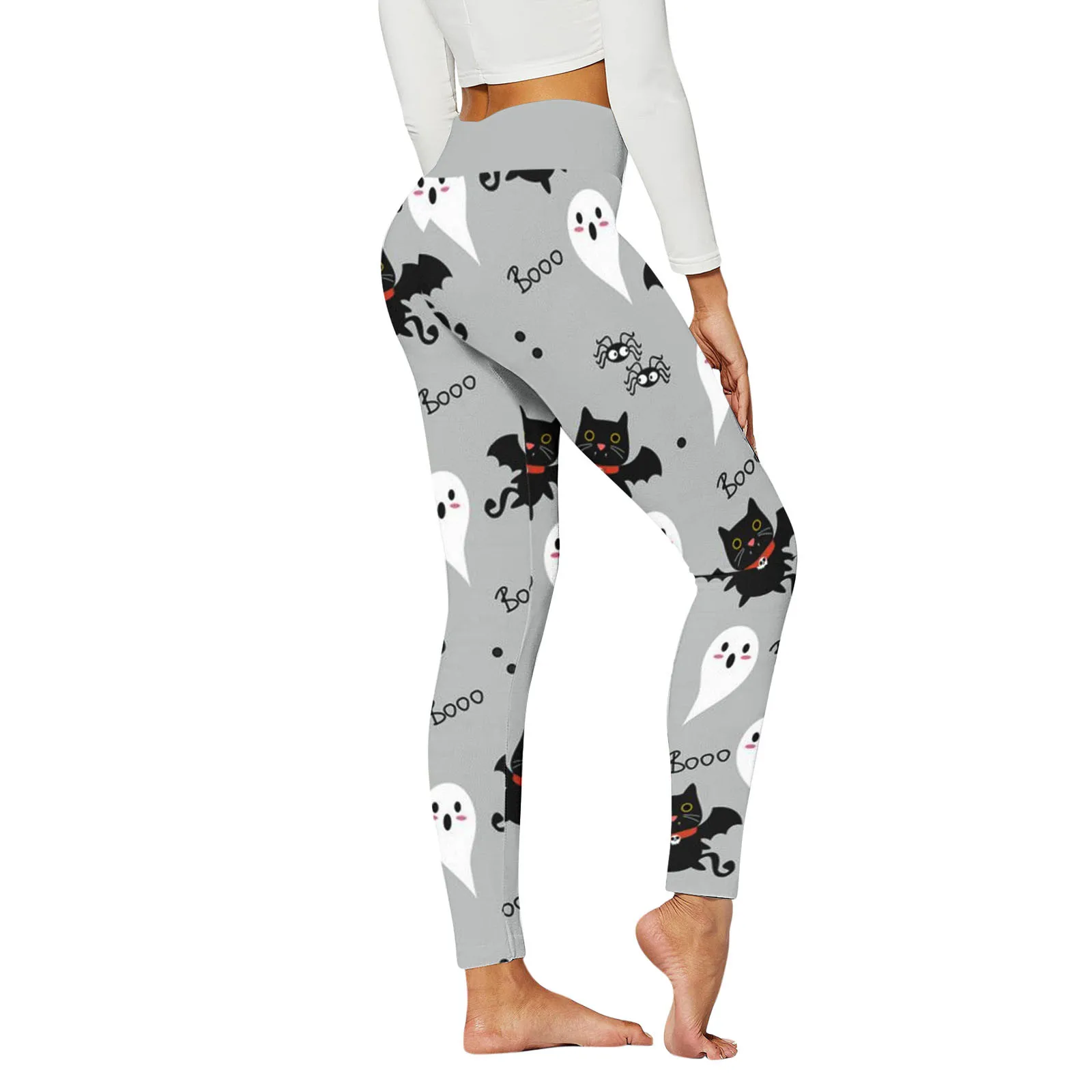 

Cosplay Halloween Print Legging Women High Waisted Workout Seamless Trousers 3d Digital Ghost Ghost Shapper Pant Push Up Jogg