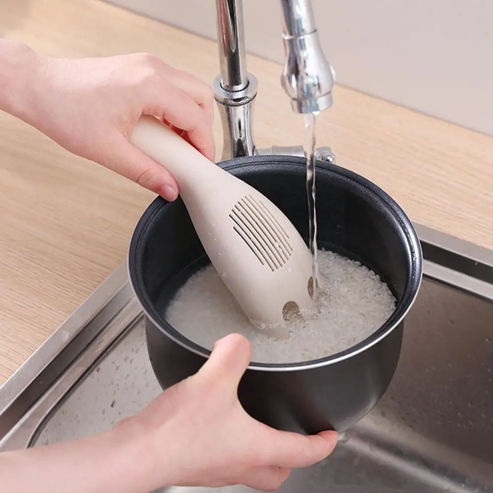 

Multifunctional Filter Spoon Kitchen Durable Rice Sieve Washing Plate Kitchen Strainer Tool Filters Gadgets Colanders Spoon U7r7