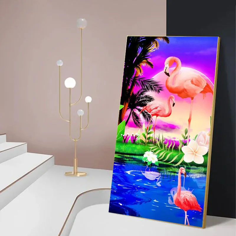 

GATYZTORY 60*120CM Pictures By Number Flamingo Animal Kits Art Painting By Numbers Large Size Drawing On Canvas Gift Home Decor