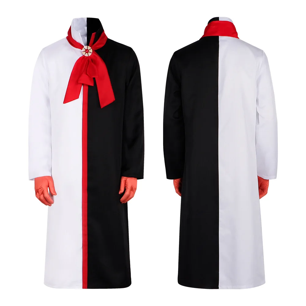 Аниме Burukku Косплей Костюм Wano Kuni Country Musician Brook Парик Черно-Белый Халат Униформа