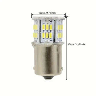 Фото 100 шт. светодиодных ламп 1156 1157 BA15S P21W с чипом 3014, 54 SMD, для замены задних фонарей и указателей поворота автомобиля, 12-24В, 6000K №2