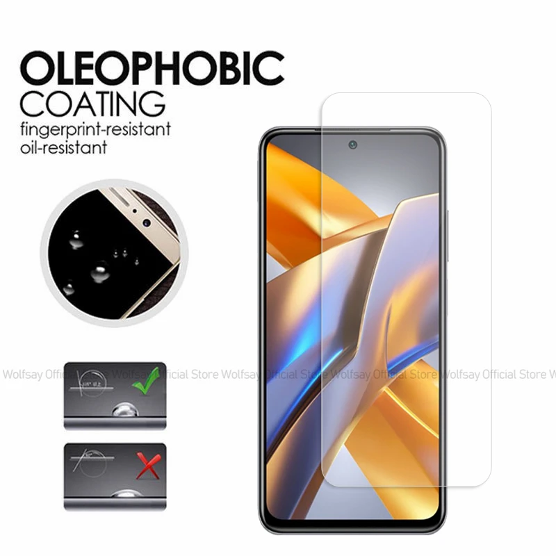 2/4 шт. Защитное стекло для Xiaomi Poco M5s