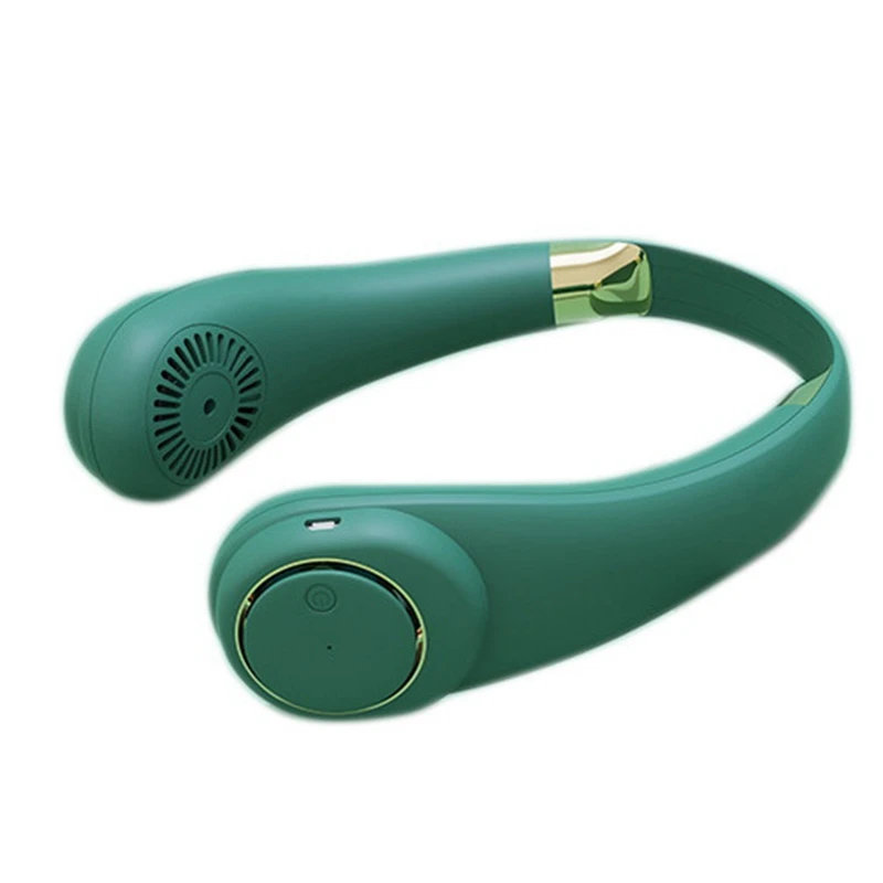 

Mini Neck Fan Portable Bladeless Fan USB Rechargeable Sport Fans for Outdoor Wearable Hanging Air Cooler(Green)